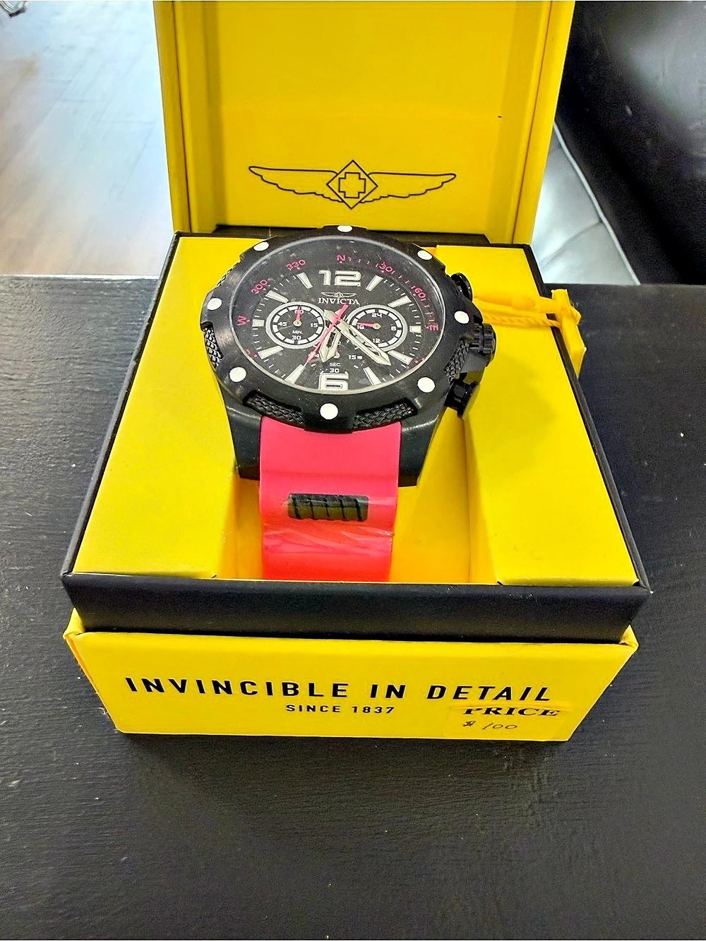 Invicta Bolt Chronograph Pink/Black Dial Watch